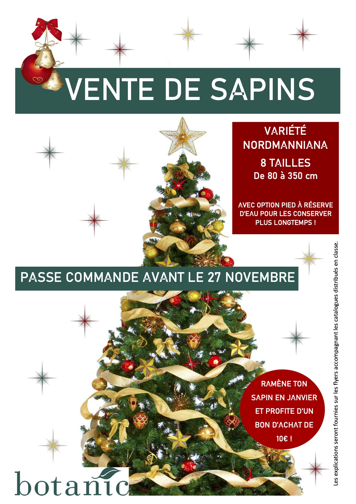 Vente de sapins - APE de l'école de Létroz